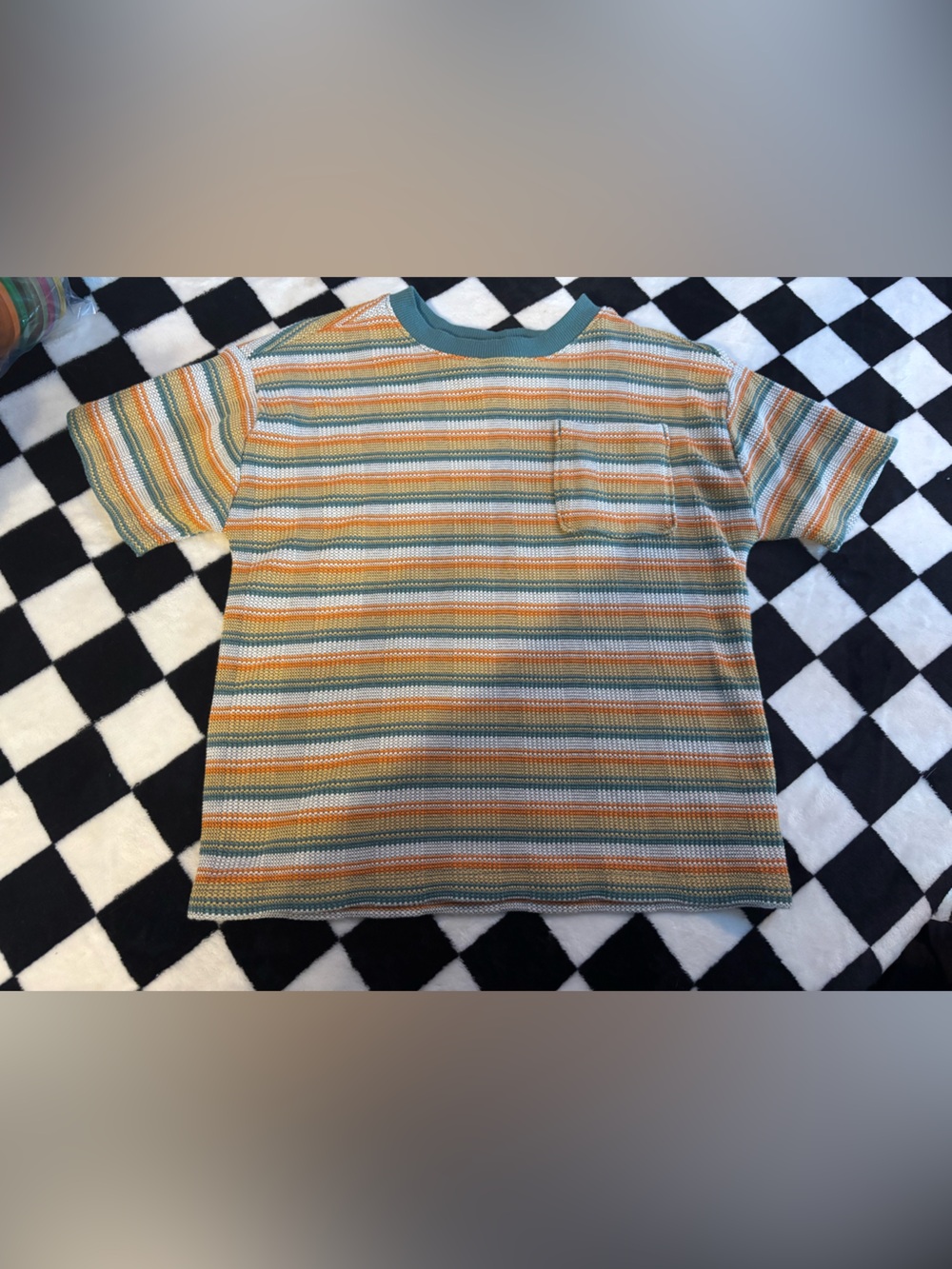 5T waffle knit striped tshirt